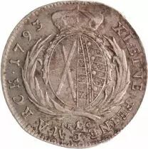 Saxony 1/3 Thaler Friedrich Auguste - Armoiries
