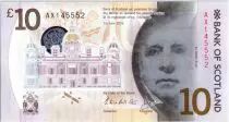 Schottland 10 Pounds Sir Walter Scott - Viaduc - Polymer - 2016