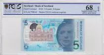Schottland 5 Pounds Sir Walter Scott - Brig o\' Doon - Polymer - 2016 - PCGS 68 OPQ