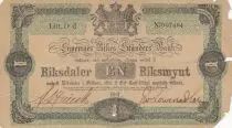 Schweden 1 Riksdaler Riksmynt - Arms - 1861