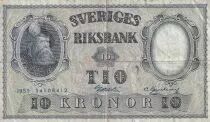 Schweden 10 Kronor - King Gustaf Vasa - 1959 - P.43g
