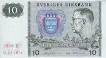 Schweden 10 Kronor - King Gustaf VI - 1984 - Serial EF - P.52e