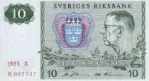Schweden 10 Kronor - Roi Gustaf VI - 1985 - X - P.52e