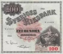 Schweden 100 Kronor - Svea - Gustav Vasa - 1961 - Serial W - P.48c