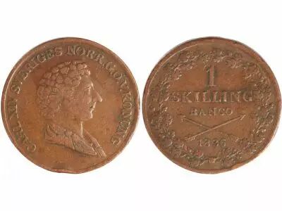 Schweden 2 Skillings Carl XIV
