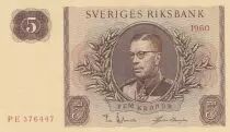 Schweden 5 Kronor Svea - Gustav VI - 1960 - Serial PE