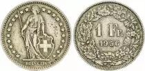 Schweiz 1 Franc Helvetia - 1956 - B Bern - Silver