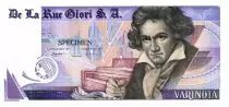 Schweiz 1 Varinota, Test Note - De la Rue Giori - Beethoven - No Serial