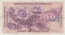 Schweiz 10 Francs - Gottfried Keller - Carnation Flowers - 02-04-1964 - Serial 38E