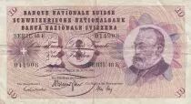 Schweiz 10 Francs - Gottfried Keller - Carnation Flowers - 30-06-1967 - Serial 48E