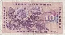 Schweiz 10 Francs 1967 - Gottfried Keller, Carnation Flowers - 26-05-1968 - Serial 55G