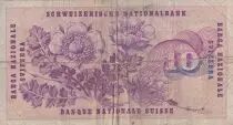 Schweiz 10 Francs 1969 - Gottfried Keller, Carnation Flowers - Serial 61 W