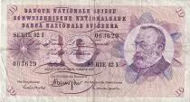 Schweiz 10 Francs 1973 - Gottfried Keller, Carnation Flowers - Serial 82 I