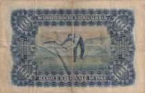 Schweiz 100 Francs Woman\'s head - 01-04-1924 - S&eacute;rie 4B