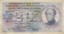 Schweiz 20 Francs - Guillaume-Henri Dufour - Silver thistle - 04-10-1957 - Serial 14N