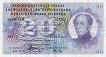 Schweiz 20 Francs - Guillaume-Henri Dufour - Silver thistle - 1954 - P.46a