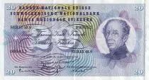 Schweiz 20 Francs - Guillaume-Henri Dufour - Silver thistle - 1954 - P.46a