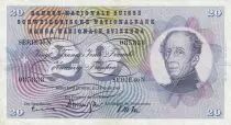 Schweiz 20 Francs - Guillaume-Henri Dufour - Silver thistle - 21-01-1965 - Serial 46N
