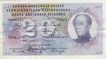 Schweiz 20 Francs - Guillaume-Henri Dufour - Silver thistle - 22-12-1960 - Serial 24L