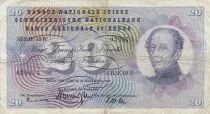 Schweiz 20 Francs - Guillaume-Henri Dufour - Silver thistle - 23-12-1959 - Serial 18O