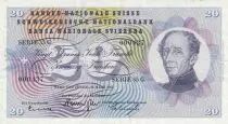 Schweiz 20 Francs - Guillaume-Henri Dufour - Silver thistle - 28-03-1963 - Serial 35G