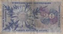 Schweiz 20 Francs - Guillaume-Henri Dufour, silver thistle - 1971 - Serial 77C