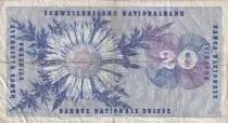Schweiz 20 Francs, Guillaume-Henri Dufour, silver thistle - 05-01-1970 - Serial 68Y