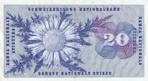 Schweiz 20 Francs, Guillaume-Henri Dufour, silver thistle - 09-04-1976 - Serial 104T