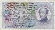 Schweiz 20 Francs, Guillaume-Henri Dufour, silver thistle - 1960 - VF - P.46.h - Serial 23 S