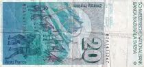 Schweiz 20 Francs Horace B&eacute;n&eacute;dict de Saussure - 1982 - Serial 82A