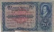 Schweiz 20 Francs Johann Heinrich Pestalozzi  - 09-03-1950 - Serial 26 A