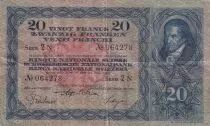Schweiz 20 Francs Johann Heinrich Pestalozzi  - 21-06-1929 - Serial 2 N