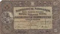 Schweiz 5 Francs William Tell - 22-02-1951 - Serial 49 H