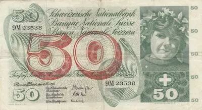 Schweiz 50 Francs - Apple Harvesting Scene - 04-05-1961 - Serial 9M