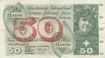 Schweiz 50 Francs - Apple Harvesting Scene - 07-07-1955 - Serial 1X