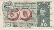 Schweiz 50 Francs - Young girl - Harvesting apple - 04-10-1957 - Serial 7Z - P.47b