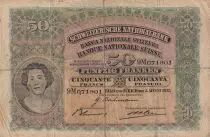 Schweiz 50 Francs Woman\'s head - 03-08-1939 - Serial 9M