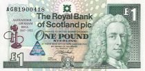 Scotland 1 Pound - Graham Bell - 1997 - Serial AGB - P.359