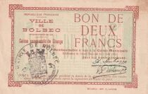 Seine-Maritime Bon de 2 Francs - Ville de Bolbec - Caisse Communale de Change - 1915