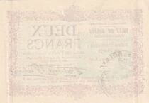 Seine-Maritime Bon de n&eacute;cessit&eacute;  - 2 Francs Ville de Bolbec - Caisse Communale de Change - 1916