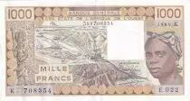 Senegal 1000 Francs woman 1989 K - Senegal - Serial E.022