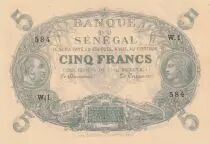 Senegal 5 Francs - Cabasson - Serial W.1 - 1874 - aUNC - p.a1