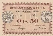 Sénégal 50 Centimes Haut-Sénégal - Niger - Gouvernement A.O.F. - 1917