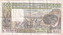 Senegal 500 Francs zébus 1989 K- Sénégal - Serial H.21