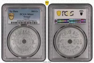 Senegal 500 Grammes de Pain, Boulangerie Lacoste et Cie - 1920-1925 -PCGS MS 64
