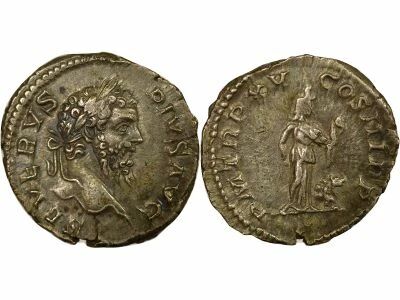 Septimus Severus - Silver Denarius, Africa - 207 Rome