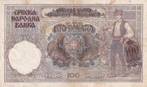 Serbie 100 Dinara  - Femme assise - Paysan - 1941 - Série C.2486  - P.23