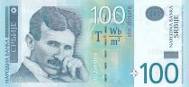 Serbie 100 Dinara - Nikola Tesla - 2013 - Série AL - P.57b
