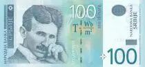 Serbie 100 Dinara - Nikola Tesla - 2013 - Série AL - P.57b