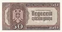 Serbie 50 Dinara 1942 - Petar Petrovi? II Njego? - Série E.0353